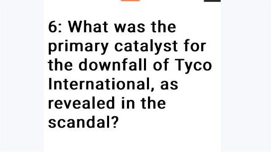 What Triggered the Downfall of Tyco International During the Scandal?